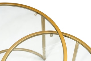 Table basse en verre Belarus - 60 x 43 x 60 cm