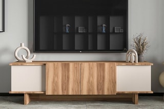 Meuble TV 4 portes Diana - 180 x 50 x 33 cm
