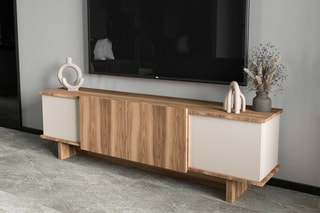Meuble TV 4 portes Diana - 180 x 50 x 33 cm