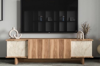 Meuble TV 4 portes Diana - 180 x 50 x 33 cm