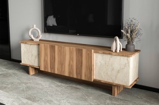Meuble TV 4 portes Diana - 180 x 50 x 33 cm