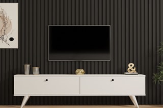 Meuble TV 2 abattants Paris - 160 x 40 x 25 cm
