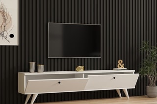 Meuble TV 2 abattants Paris - 160 x 40 x 25 cm