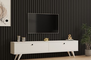 Meuble TV 2 abattants Paris - 160 x 40 x 25 cm