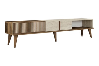 Meuble TV 2 abattants Milan - 180 x 40 x 35 cm