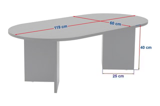 Table basse Sable - 119 x 40 x 60 cm