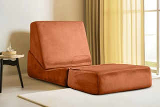 Chauffeuse Origami Convertable - Orange - 1 place - Tissu