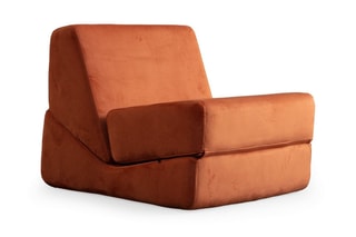 Chauffeuse Origami Convertable - Orange - 1 place - Tissu