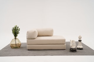 Chauffeuse modulable Comfort - Crème - Tissu chenille
