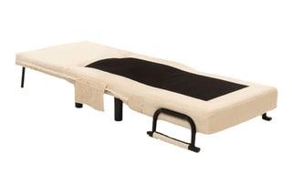 Fauteuil convertible Sento Single - Crème - Tissu