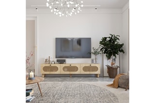Meuble TV 1 abattant Elena - 180 x 42,6 x 31,4 cm