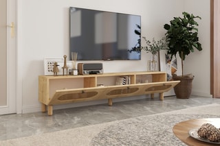 Meuble TV 1 abattant Elena - 180 x 42,6 x 31,4 cm
