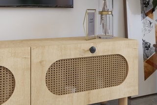 Meuble TV 1 abattant Elena - 180 x 42,6 x 31,4 cm