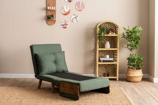 Fauteuil convertible Cosmo Single - Vert - Tissu