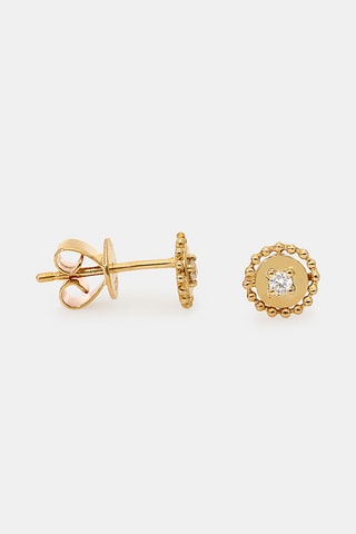 Puces Coronis Or jaune et diamants