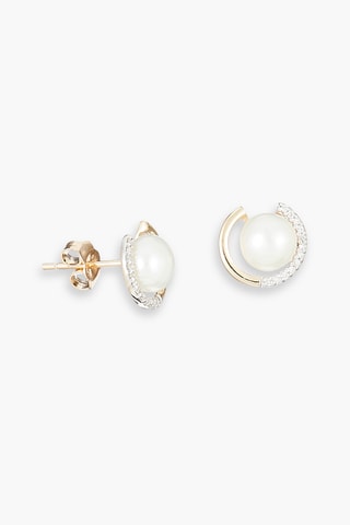Puces - Or jaune, diamants et perles de culture