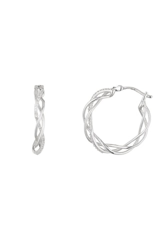 Créoles Cruzados 
Or blanc et diamants
