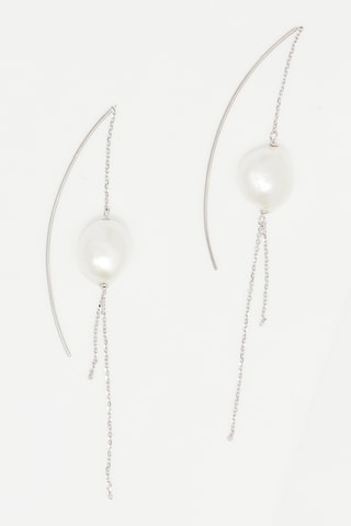 Boucles d'oreilles Or blanc et perles d'eau douce
