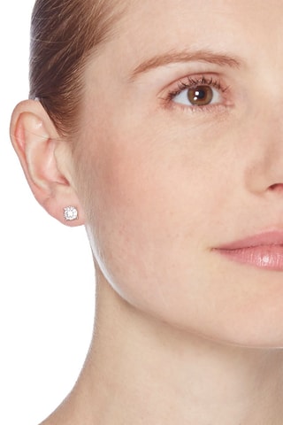Boucles d'oreilles Belles Puces Or blanc et diamants