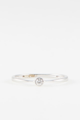 Solitaire Clos 
Or blanc et diamant