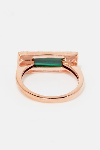 Bague Galénè Or rose, malachite et diamants