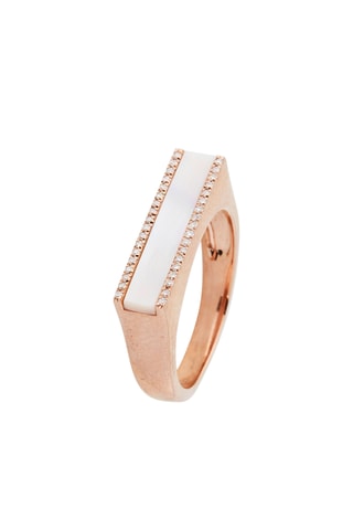 Bague Lyssianassa Or rose et nacre