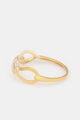  Bague Triple boucles Or jaune et diamants 