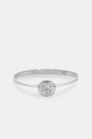 Bague Rond parfait - Or blanc et diamant