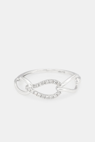 Bague Triple boucles Or blanc et diamants