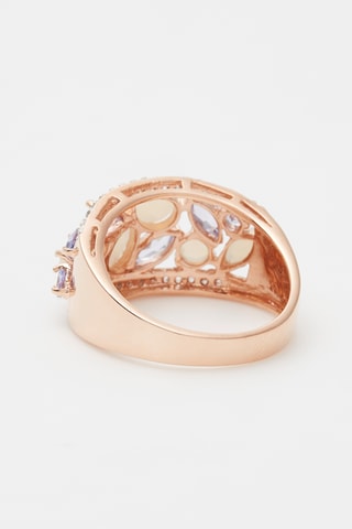 Bague Pandora - Or rose, opales, topazes et tanzanites