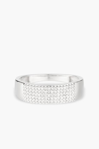 Bague Diamantine 
Or blanc et diamants