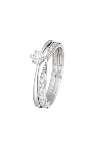 2 Bagues Duo Or blanc et diamants