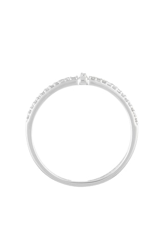 Bague Sparkling bridge Or blanc et diamants