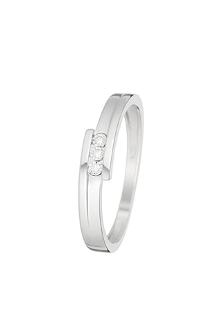 Bague Splendide Trio   Or blanc et diamants
