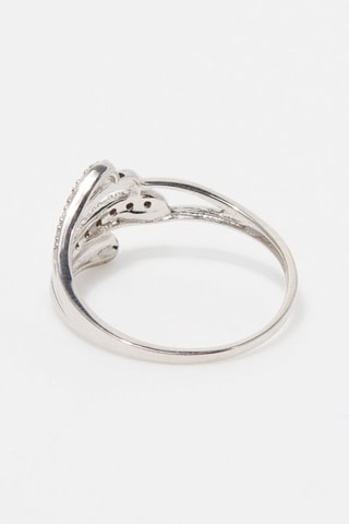 Bague Double Vagues 
Or blanc et diamants