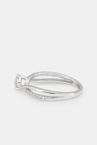 Bague Solitaire Punto Or blanc et diamants