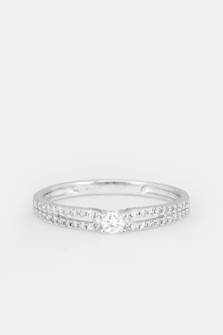 Bague Amelia Or blanc, diamants et citrine