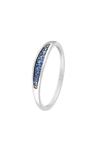 Bague Almond Or blanc et saphirs