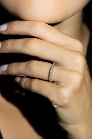 Bague Or blanc et diamants