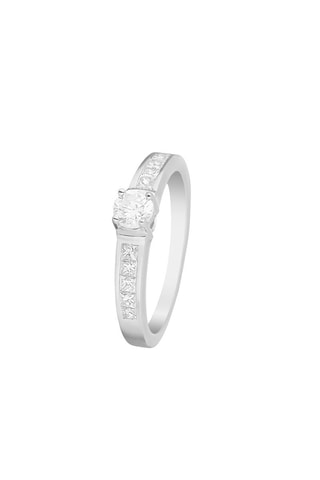 Solitaire Tour princesse Or blanc et diamants