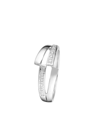 Bague Unisson  Or blanc et diamants