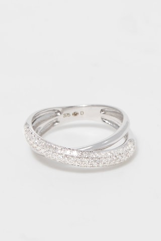 Bague Double tour Or blanc et diamants