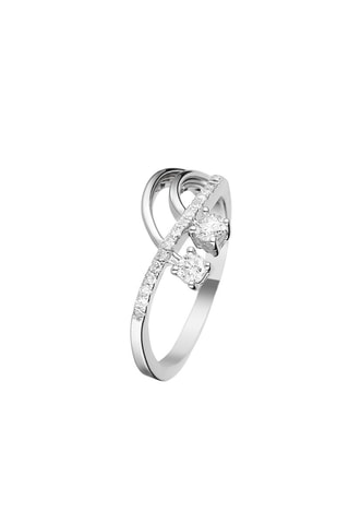 Bague A la folie   Or blanc et diamants