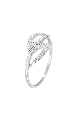 Bague Feuille dansante Or blanc et diamants