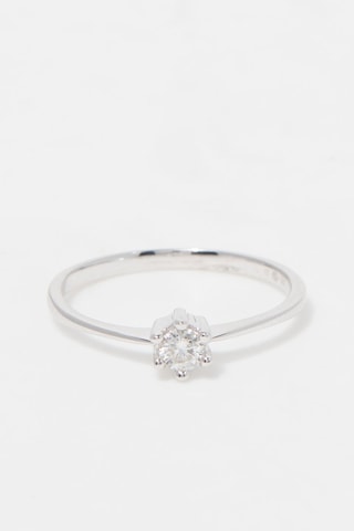 Solitaire Au nom de l'amour Or blanc et diamant
