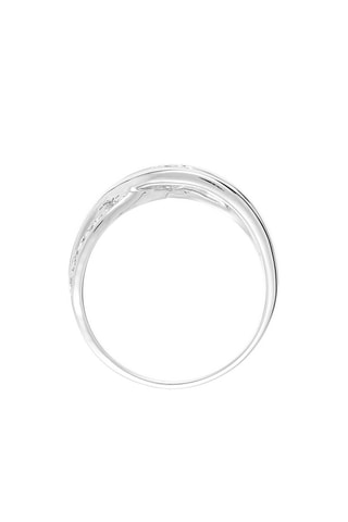 Bague Onde Unique   Or blanc et diamants
