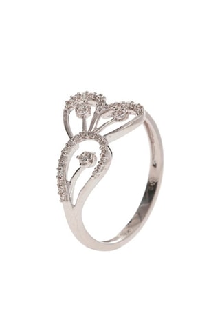 Bague Ibiscus 
Or blanc et diamants