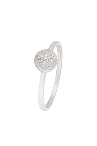 Bague Bouton diamanté Or blanc et diamants