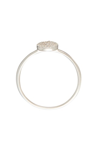 Bague Bouton diamanté Or blanc et diamants