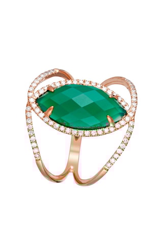 Bague Energie  Or rose, diamants et agate